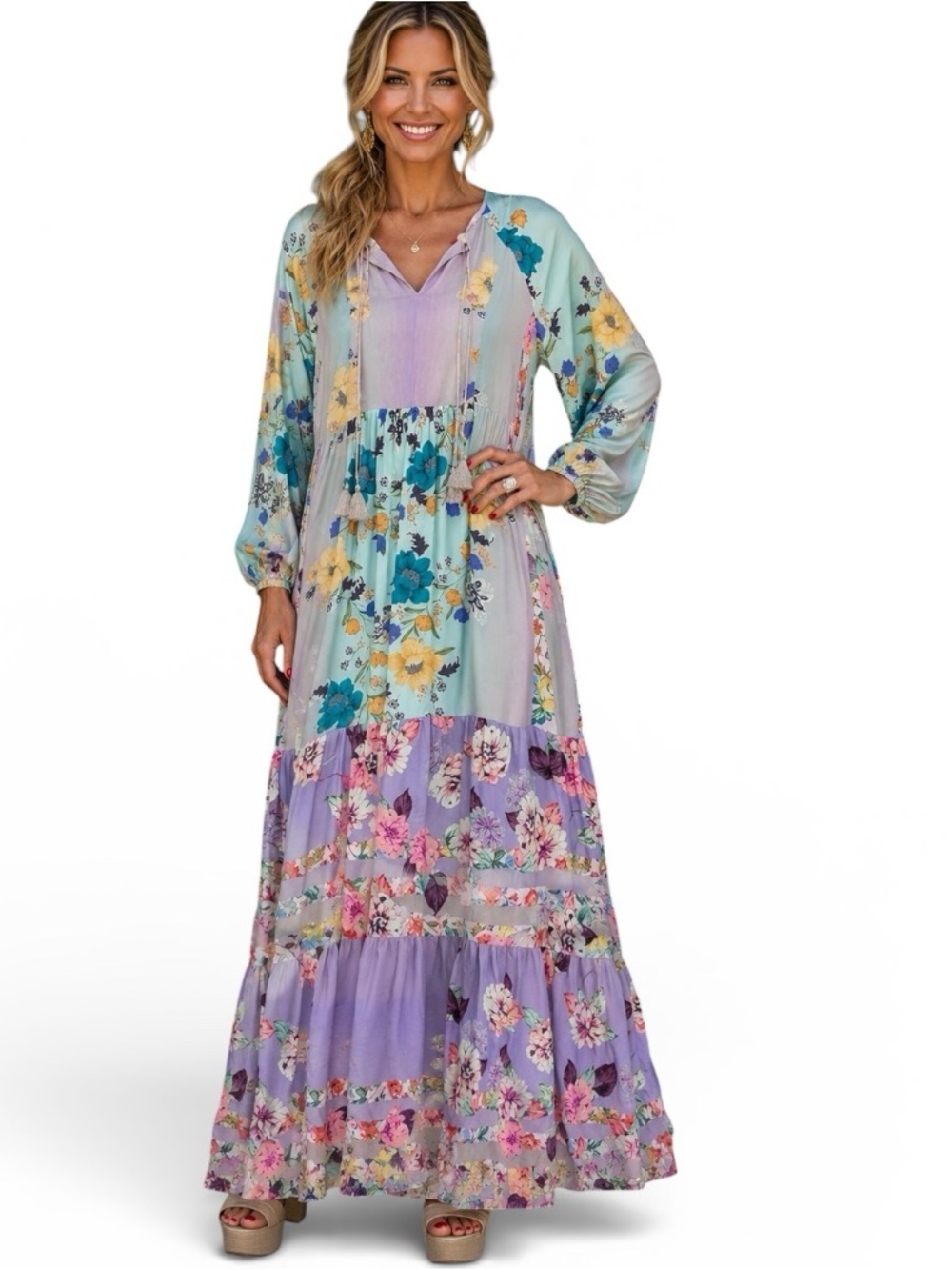 Johnny Was silk blend Penelope Maxi dress NWT